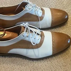 Paul Frederick | Shoes | Whitetan Cap Toe Lace Ups Size 9  display picture 1